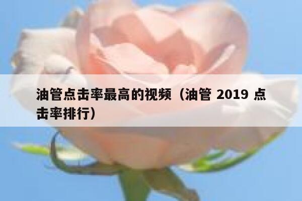 油管点击率最高的视频（油管 2019 点击率排行） 第1张