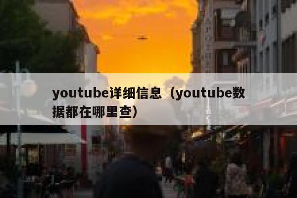 youtube详细信息（youtube数据都在哪里查） 第1张