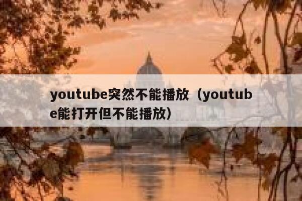 youtube突然不能播放（youtube能打开但不能播放） 第1张