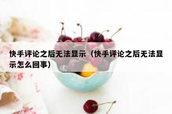 快手评论之后无法显示（快手评论之后无法显示怎么回事） 第1张