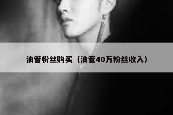 油管粉丝购买（油管40万粉丝收入） 第1张