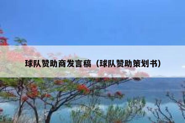 球队赞助商发言稿（球队赞助策划书） 第1张