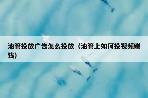 油管投放广告怎么投放（油管上如何投视频赚钱） 第1张