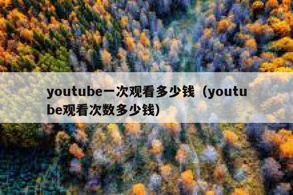 youtube一次观看多少钱（youtube观看次数多少钱） 第1张