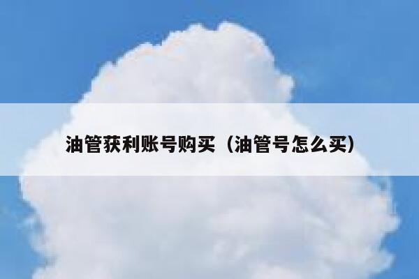 油管获利账号购买（油管号怎么买） 第1张