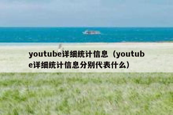 youtube详细统计信息（youtube详细统计信息分别代表什么） 第1张