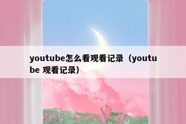 youtube怎么看观看记录（youtube 观看记录） 第1张