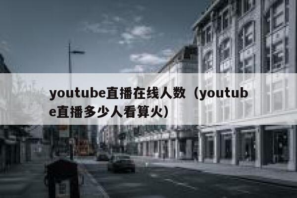 youtube直播在线人数（youtube直播多少人看算火） 第1张