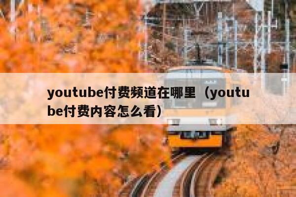 youtube付费频道在哪里（youtube付费内容怎么看） 第1张