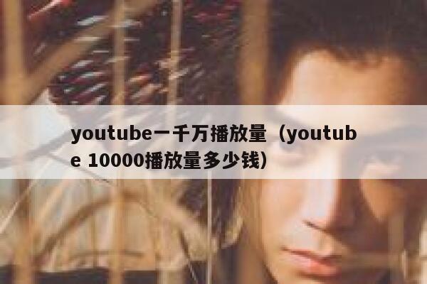 youtube一千万播放量（youtube 10000播放量多少钱） 第1张