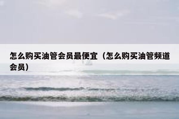怎么购买油管会员最便宜（怎么购买油管频道会员） 第1张