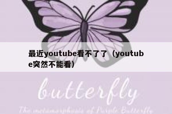 最近youtube看不了了（youtube突然不能看） 第1张