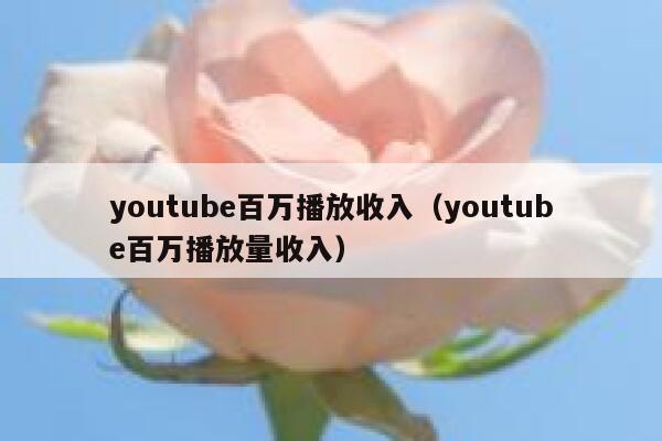 youtube百万播放收入(youtube百万播放量收入) 第1张 youtube百万播放收入(youtube百万播放量收入) 第1张