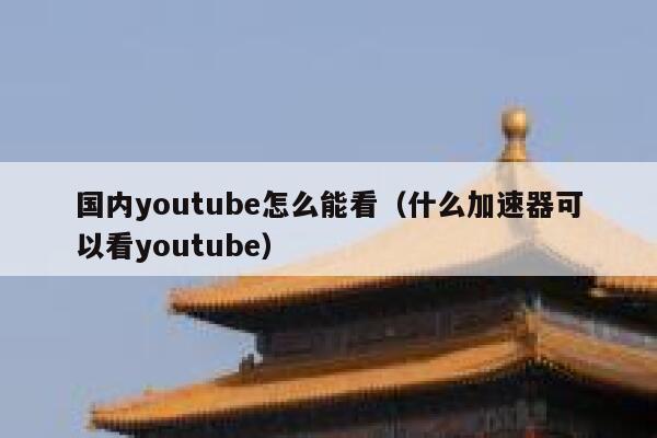 国内youtube怎么能看（什么加速器可以看youtube） 第1张