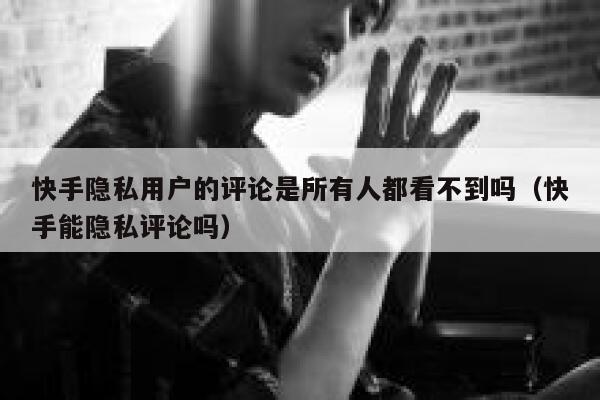 快手隐私用户的评论是所有人都看不到吗（快手能隐私评论吗） 第1张