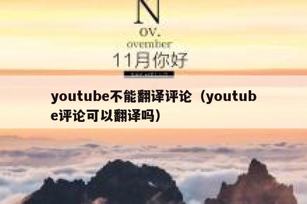 youtube不能翻译评论（youtube评论可以翻译吗） 第1张