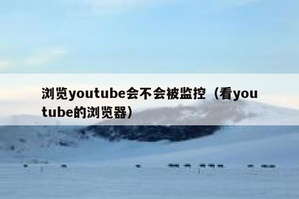 浏览youtube会不会被监控（看youtube的浏览器） 第1张