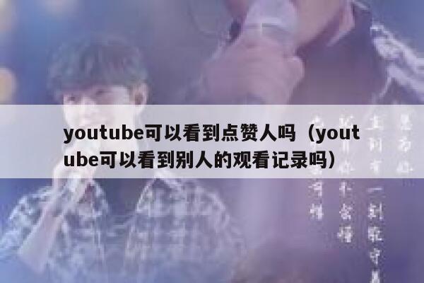 youtube可以看到点赞人吗（youtube可以看到别人的观看记录吗） 第1张