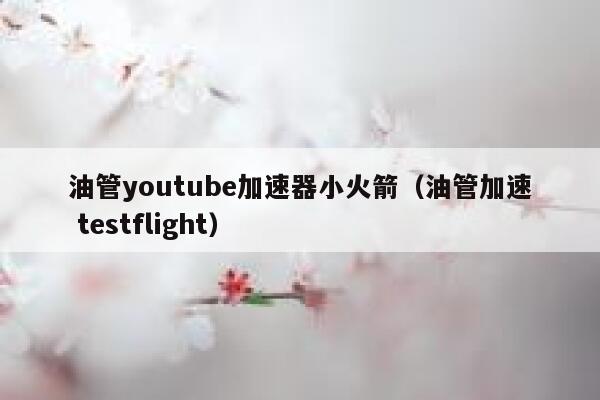 油管youtube加速器小火箭（油管加速 testflight） 第1张