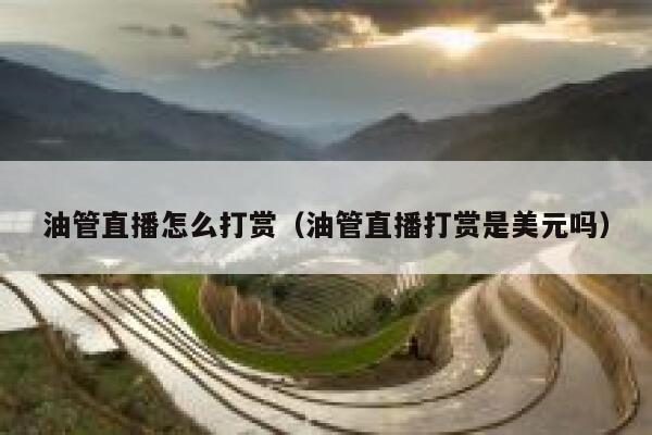 油管直播怎么打赏（油管直播打赏是美元吗） 第1张