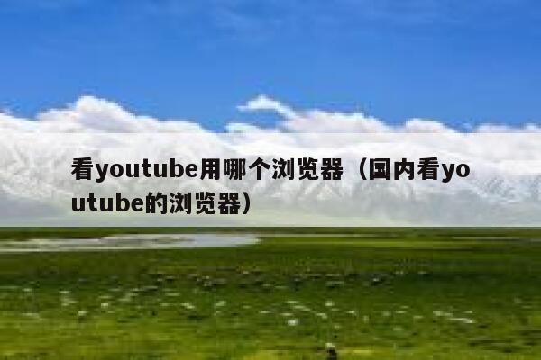 看youtube用哪个浏览器（国内看youtube的浏览器） 第1张