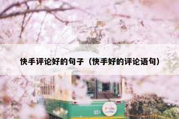 快手评论好的句子（快手好的评论语句） 第1张
