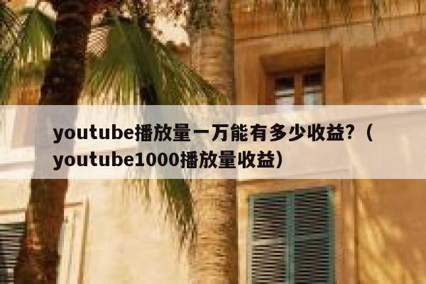 youtube播放量一万能有多少收益?（youtube1000播放量收益） 第1张
