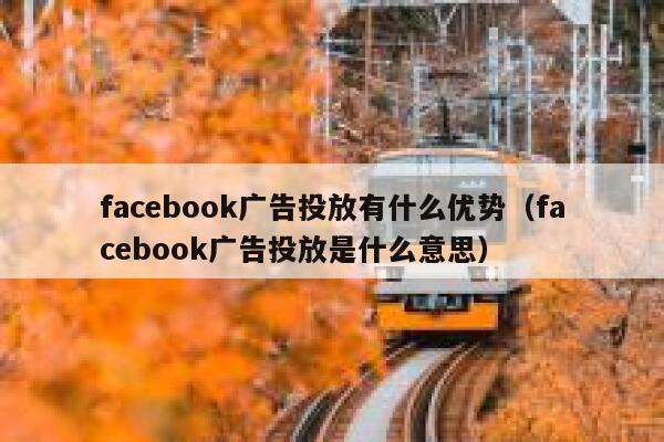 facebook广告投放有什么优势（facebook广告投放是什么意思） 第1张