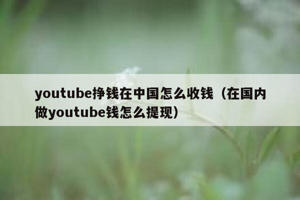 youtube挣钱在中国怎么收钱（在国内做youtube钱怎么提现） 第1张