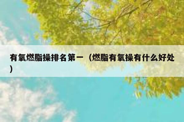 有氧燃脂操排名第一（燃脂有氧操有什么好处） 第1张