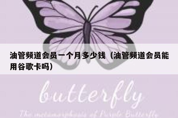 油管频道会员一个月多少钱（油管频道会员能用谷歌卡吗） 第1张