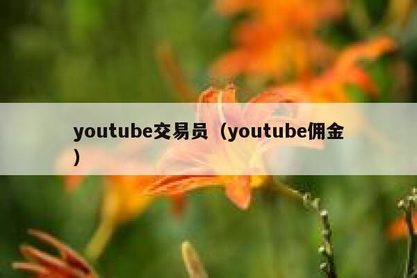 youtube交易员（youtube佣金） 第1张