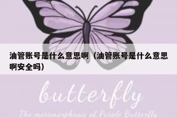 油管账号是什么意思啊（油管账号是什么意思啊安全吗） 第1张