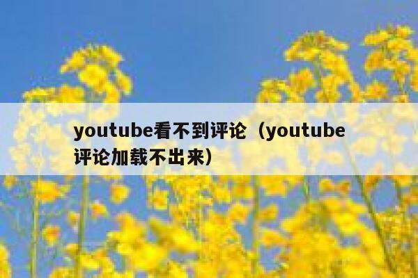 youtube看不到评论（youtube评论加载不出来） 第1张