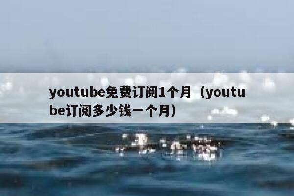 youtube免费订阅1个月（youtube订阅多少钱一个月） 第1张