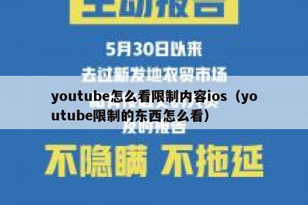 youtube怎么看限制内容ios（youtube限制的东西怎么看） 第1张