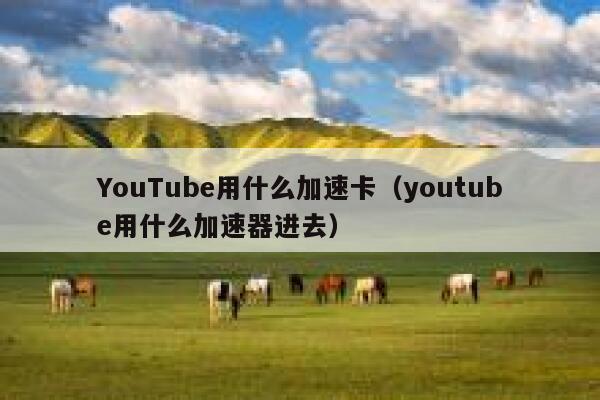 YouTube用什么加速卡（youtube用什么加速器进去） 第1张