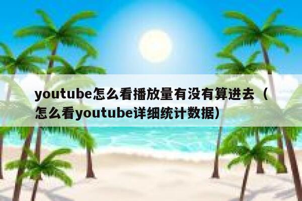youtube怎么看播放量有没有算进去（怎么看youtube详细统计数据） 第1张