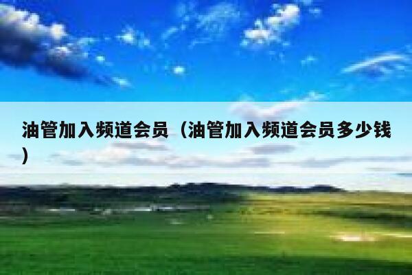 油管加入频道会员（油管加入频道会员多少钱） 第1张