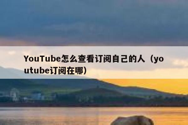 YouTube怎么查看订阅自己的人（youtube订阅在哪） 第1张