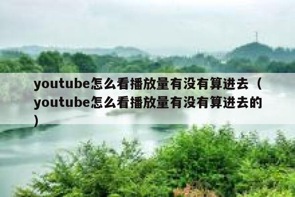 youtube怎么看播放量有没有算进去（youtube怎么看播放量有没有算进去的） 第1张