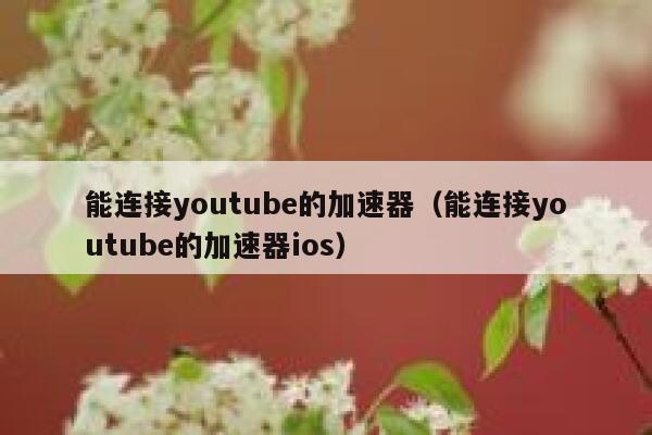能连接youtube的加速器（能连接youtube的加速器ios） 第1张