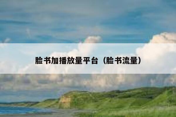 脸书加播放量平台（脸书流量） 第1张