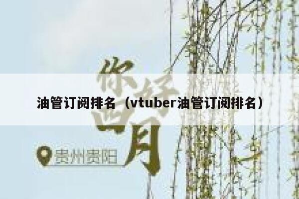 油管订阅排名（vtuber油管订阅排名） 第1张