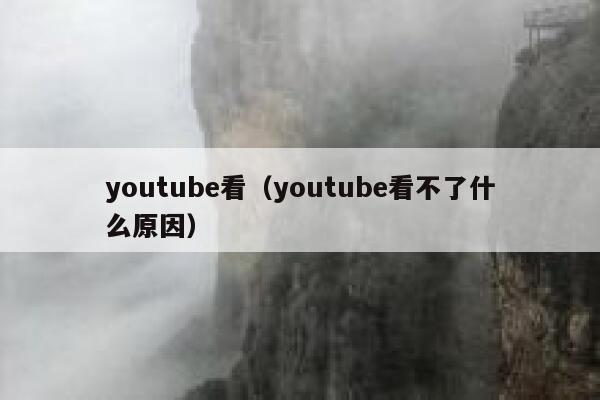 youtube看（youtube看不了什么原因） 第1张