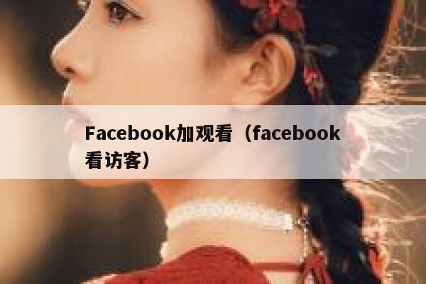 Facebook加观看（facebook看访客） 第1张