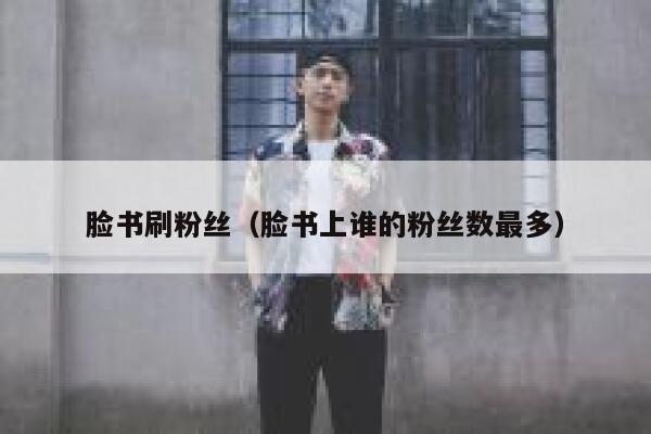 脸书刷粉丝（脸书上谁的粉丝数最多） 第1张