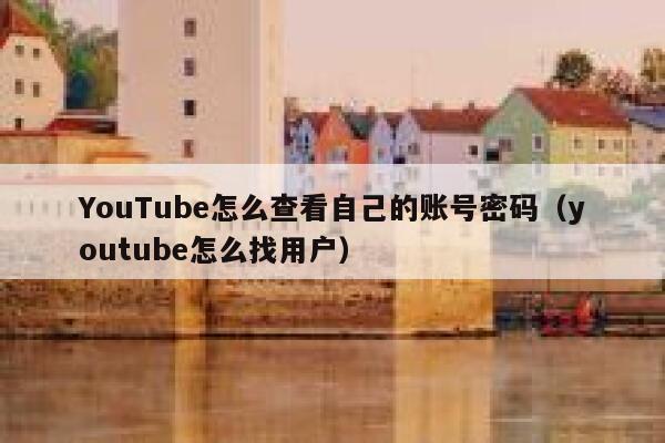 YouTube怎么查看自己的账号密码（youtube怎么找用户） 第1张