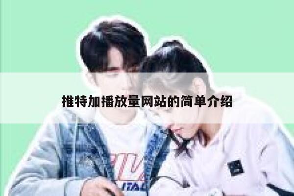 推特加播放量网站的简单介绍 第1张