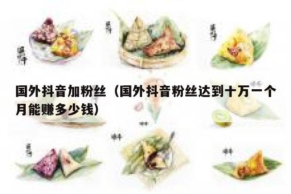 国外抖音加粉丝（国外抖音粉丝达到十万一个月能赚多少钱） 第1张